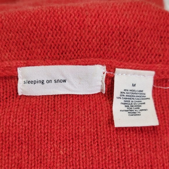 Anthropologie Red V-Neck Sweater - Picture 2 of 9